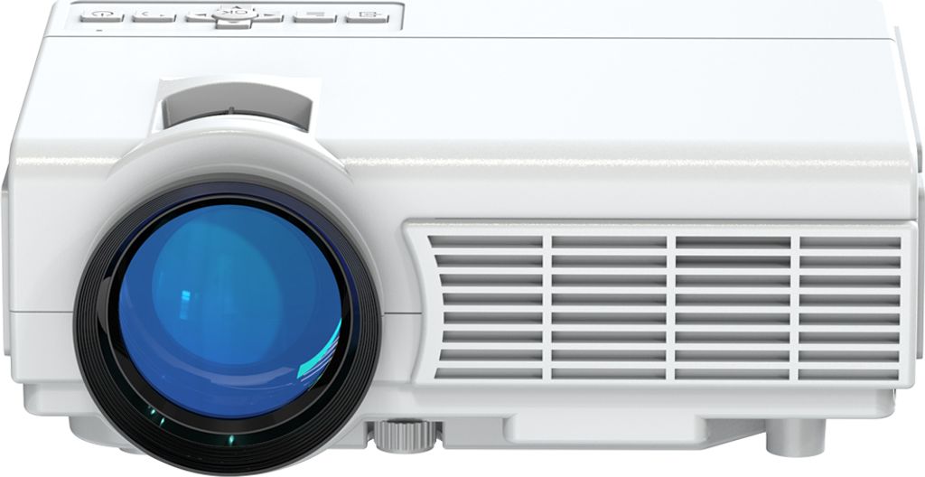 Tragbarer LCD-Projektor, 1080P, Heimkino-Projektor mit WLAN/BT und Fernbedienung, kleiner Videoprojektor, kompatibel mit iOS/Android