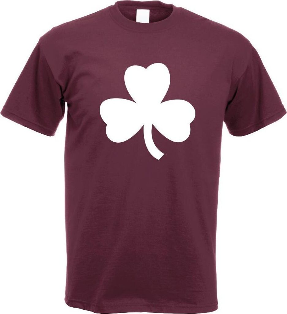 Kiwistar - T-Shirt - Burgund - Kleeblatt Herren Funshirt Bedruckt Design Sprüche Spruch Motive - mit Motiv Bedruckt - Funshirt Design - Sport - Fr...