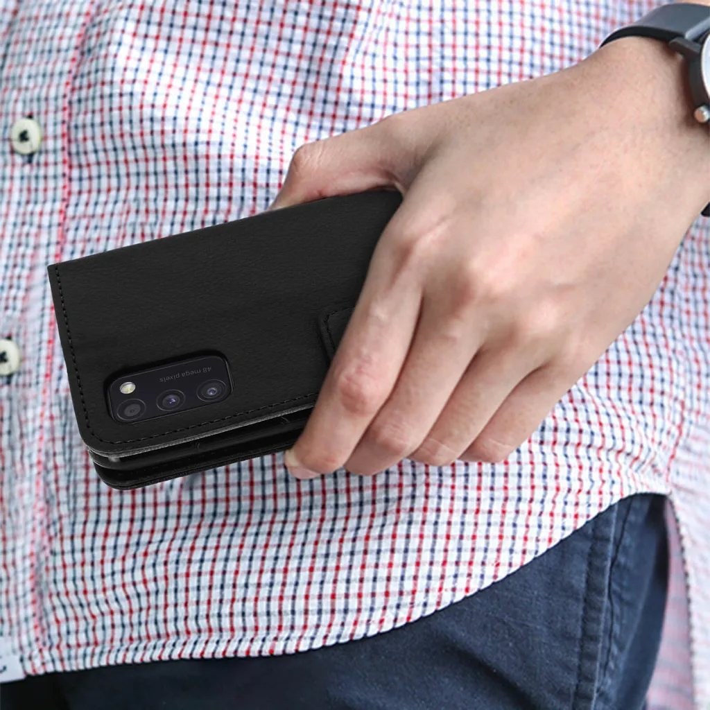 Flip Cover Avizar per Samsung A41 Nera - Elegante e Pratica - 6