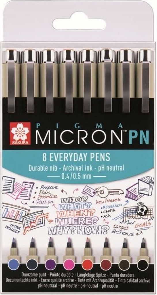 Sakura Pigma Micron fineliner set černý, 6 ks. Obrázek produktu 