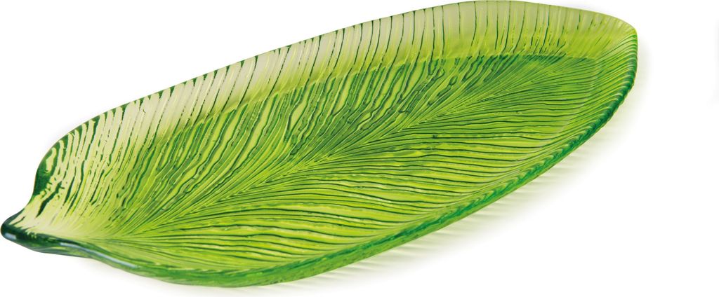 Excelsa Teller Tropical Glas 43x20 cm Grün