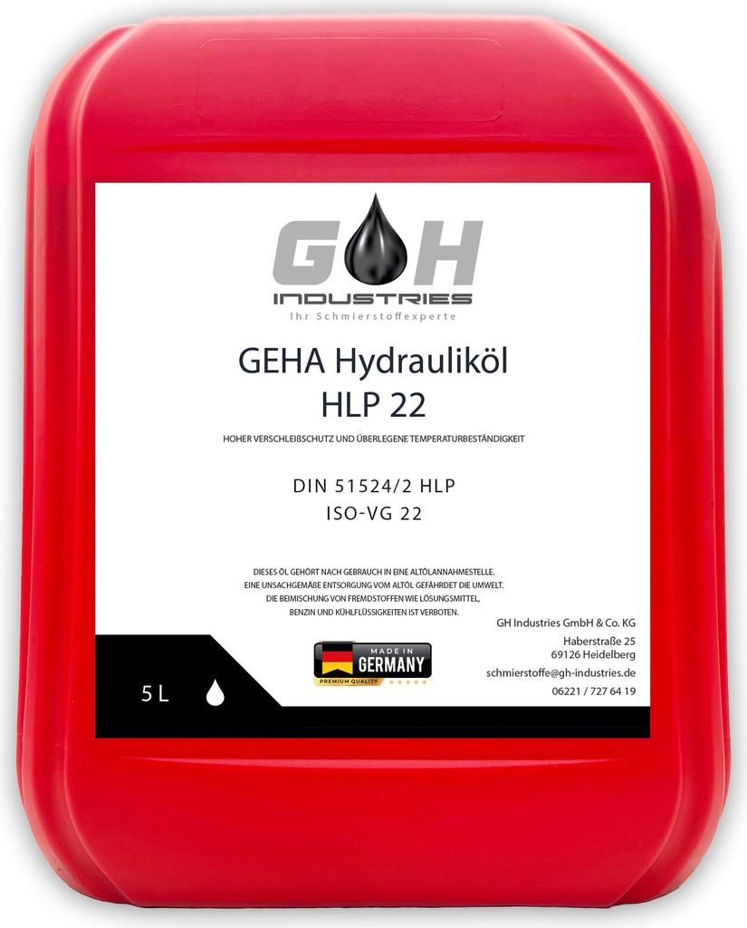 HLP 22 | 5 L | Hydrauliköl | ISO VG 22  | DIN 51524 Teil 2 Produktbild 