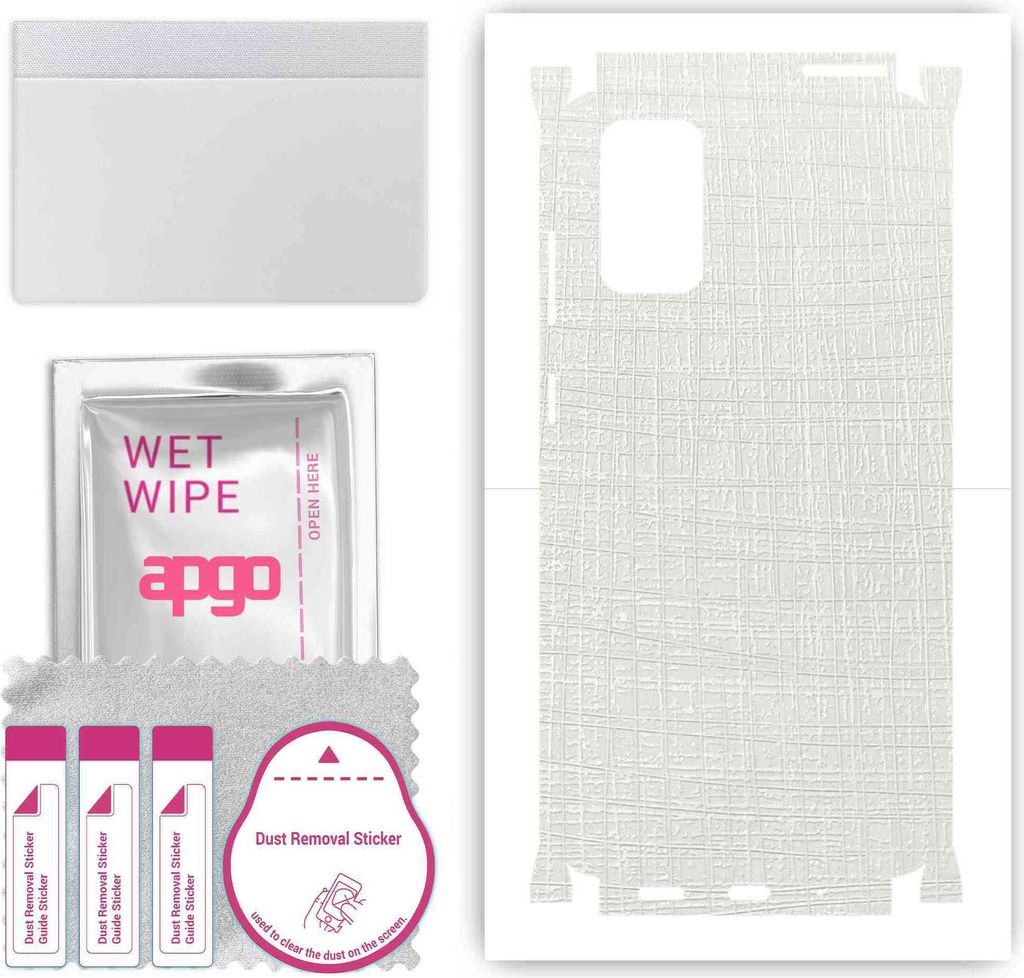 apgo Rückseite + Seiten Schutzfolie, Skin, kompatibel mit Samsung Galaxy S20 Plus, Hinten Displayschutzfolie aus Vinylfolie, kratzfest, einfache M...