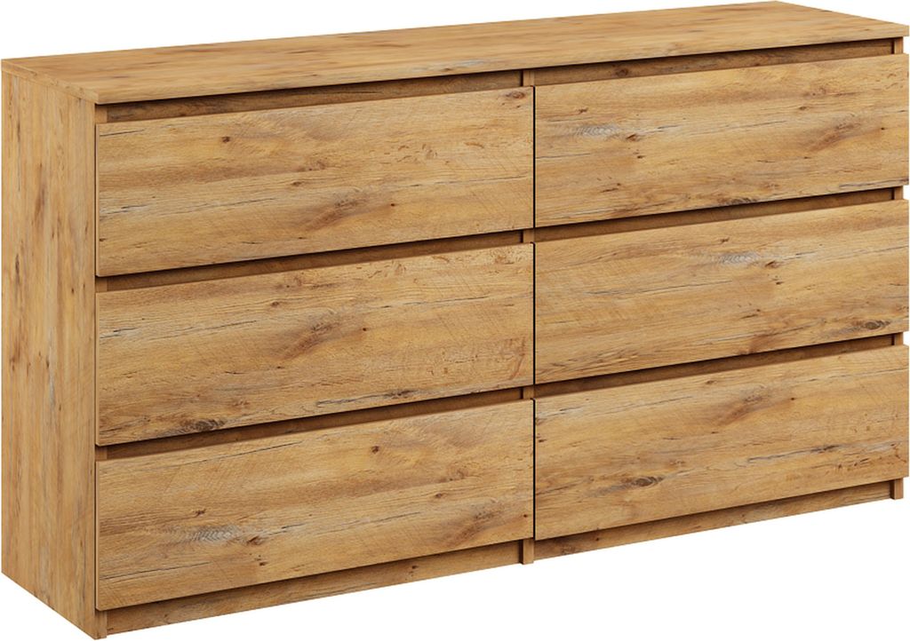 Kommode mit 6 Schubladen breite 140cm Sideboard moderne Produktbild 