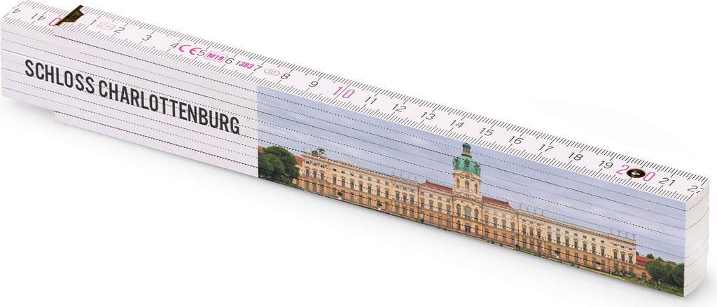 Metrie bedruckter Zollstock Geschenk | Schloss Charlottenburg in Berlin