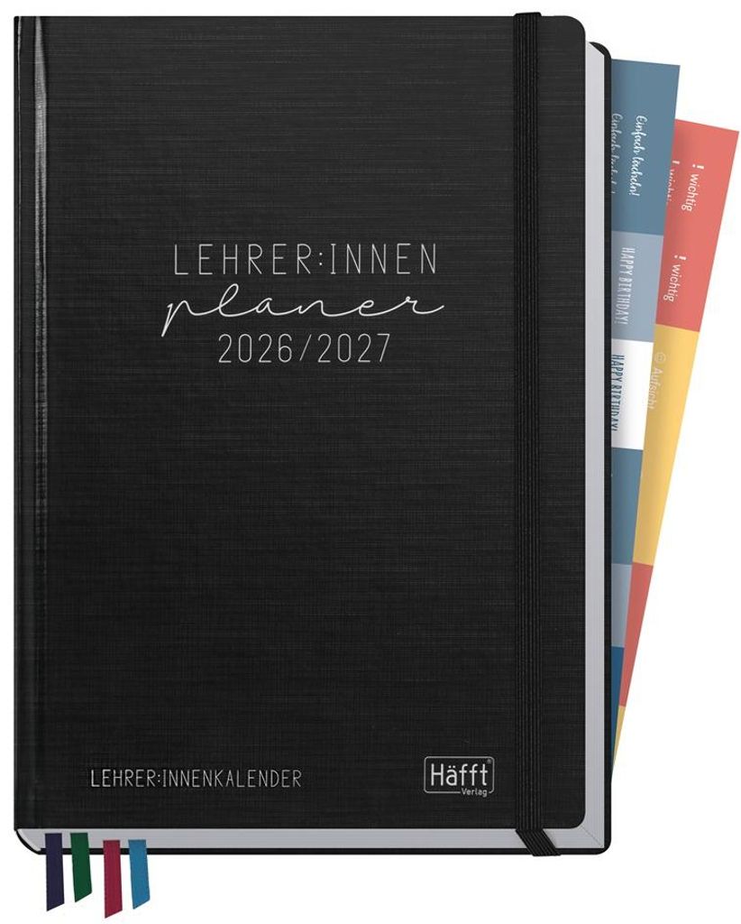 Häfft Lehrer-Planer "Black Edition" DIN A5+ 2026/2027 Produktbild 