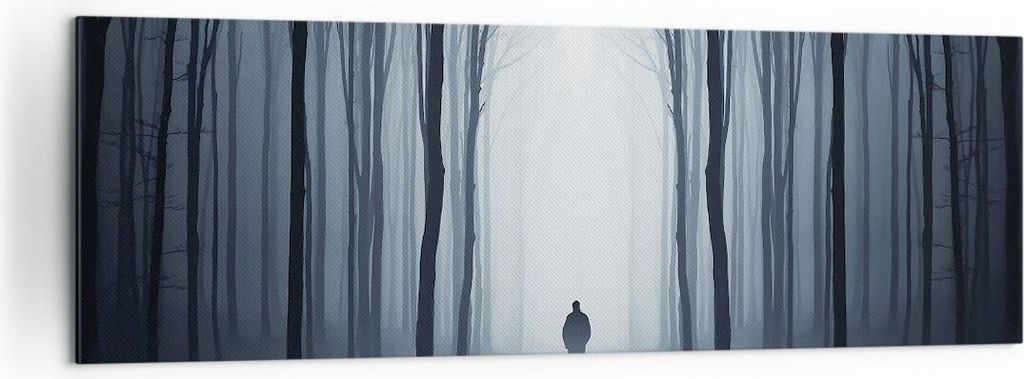 Bild auf Leinwand - Leinwandbild - Einteilig - Charakter Wald Einsamkeit - 160x50cm - Wand Bild - Wanddeko - Wandbilder - Leinwanddruck - Bilder - ...