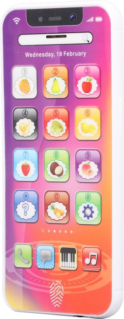Kinder lernen Spielzeug, spielen Handy, weiches LED-Licht, einstellbare Lautstärke, mobiles Mobiltelefon mit USB-Ladekabel, Lila