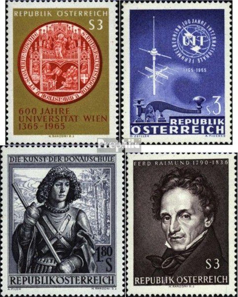 Briefmarken Österreich 1965 Mi 1180,1181,1182,1183 Produktbild 