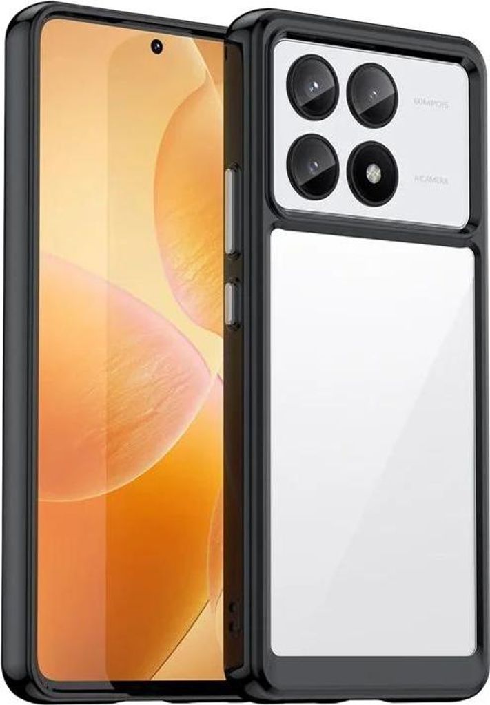 Hülle für Xiaomi Poco X6 Pro - Phonesta Acrylic Hybrid Back Cover - Schwarz