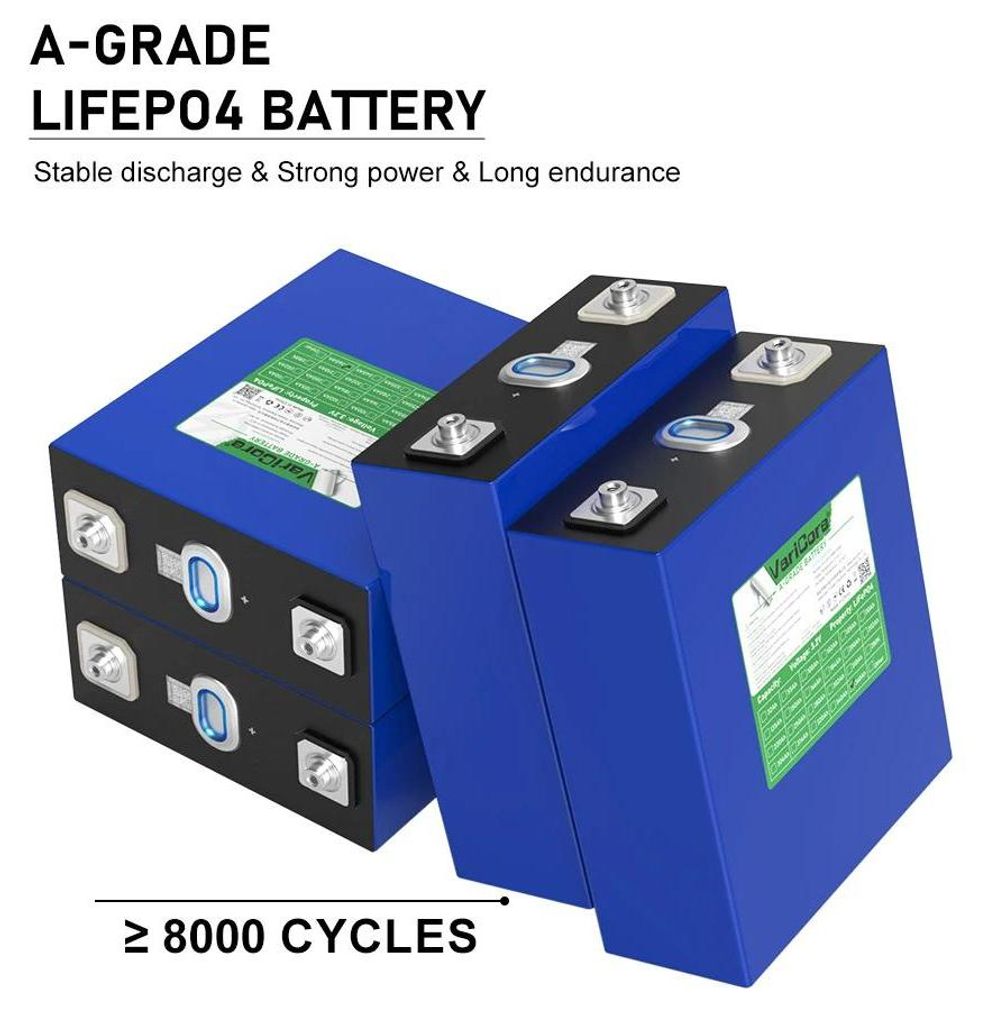 LiFePO4 Batteriezellen - 3,2V 320Ah 4er Set - Grade A Deep Cycle Akku - Für 12V 24V Solaranlage, Wohnmobil, Energiespeicher