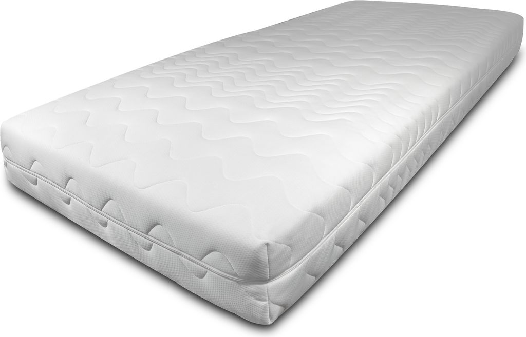 A white mattress on a white background.