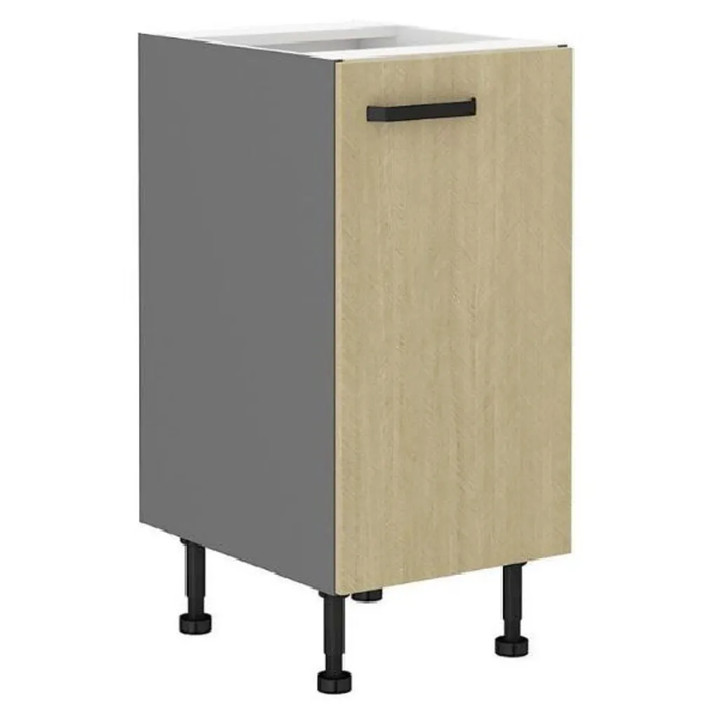 Armoire MYRIAM anthracite avec motifs géométriques - Bas 40 cm 1 porte