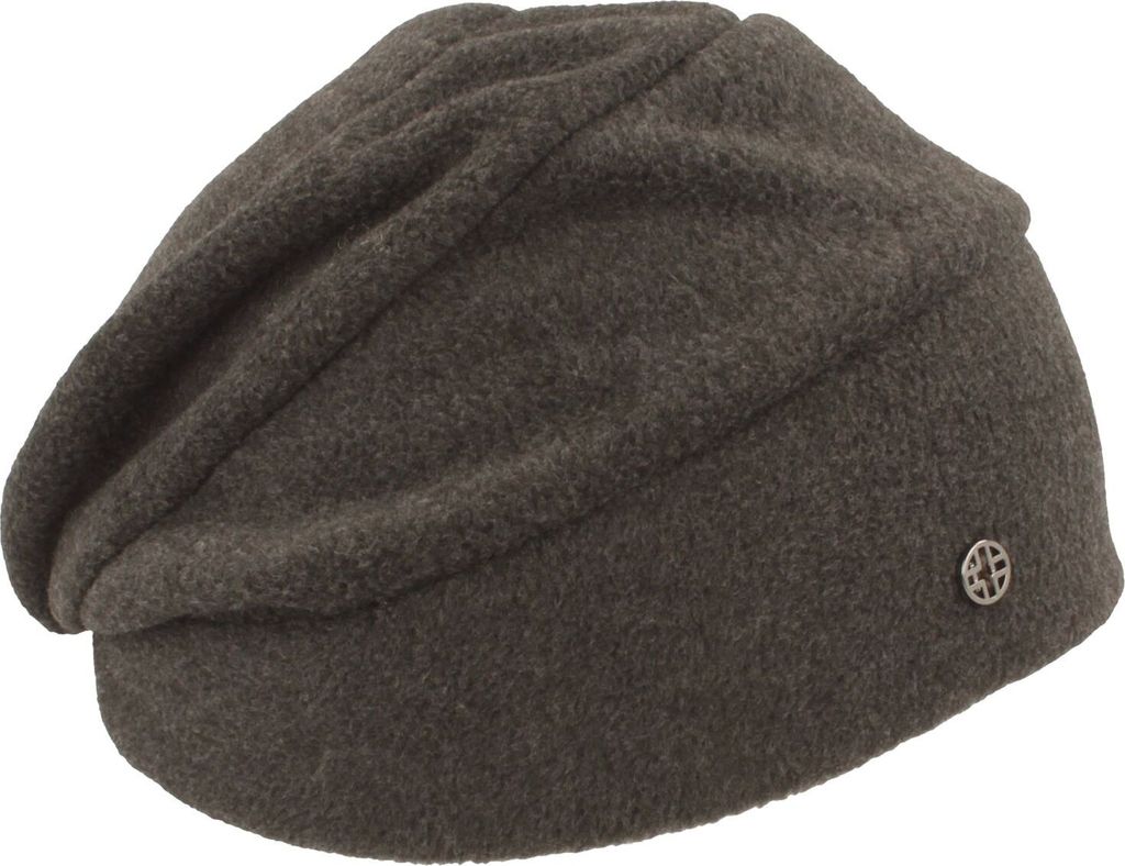 Loevenich Polar Soft Fleece geraffte Beanie, grau, Gr. Einheitsgröße