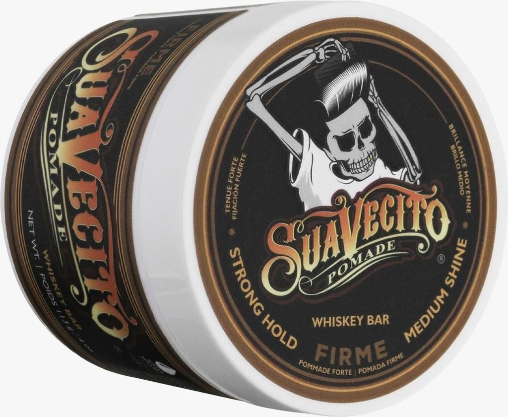 Suavecito Whiskey Bar Firme (Strong) Hold Pomade 113G (4Oz)
