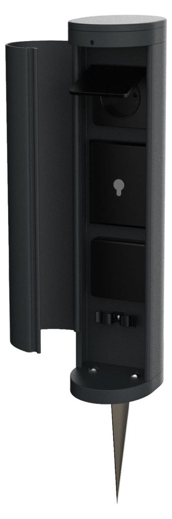 Novatool 1x Gartensteckdose Funk 2-fach Anthrazit SMART Produktbild 