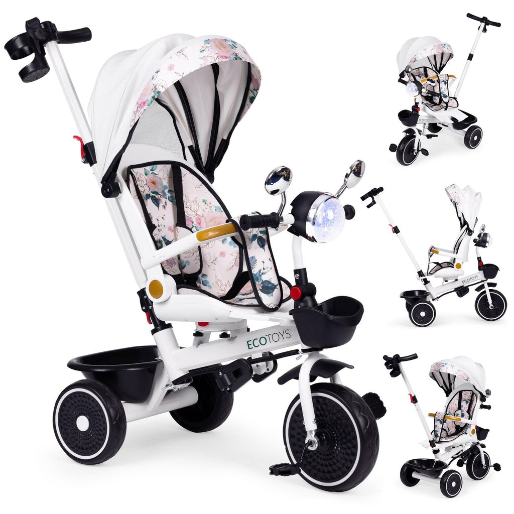 Triciclo per bambini, passeggino con sedile girevole e Immagine del prodotto 