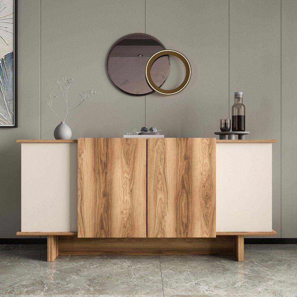 Skye Decor, Diana - Sand, Walnut, Wohnzimmerschränke, Sand, Produktbild 