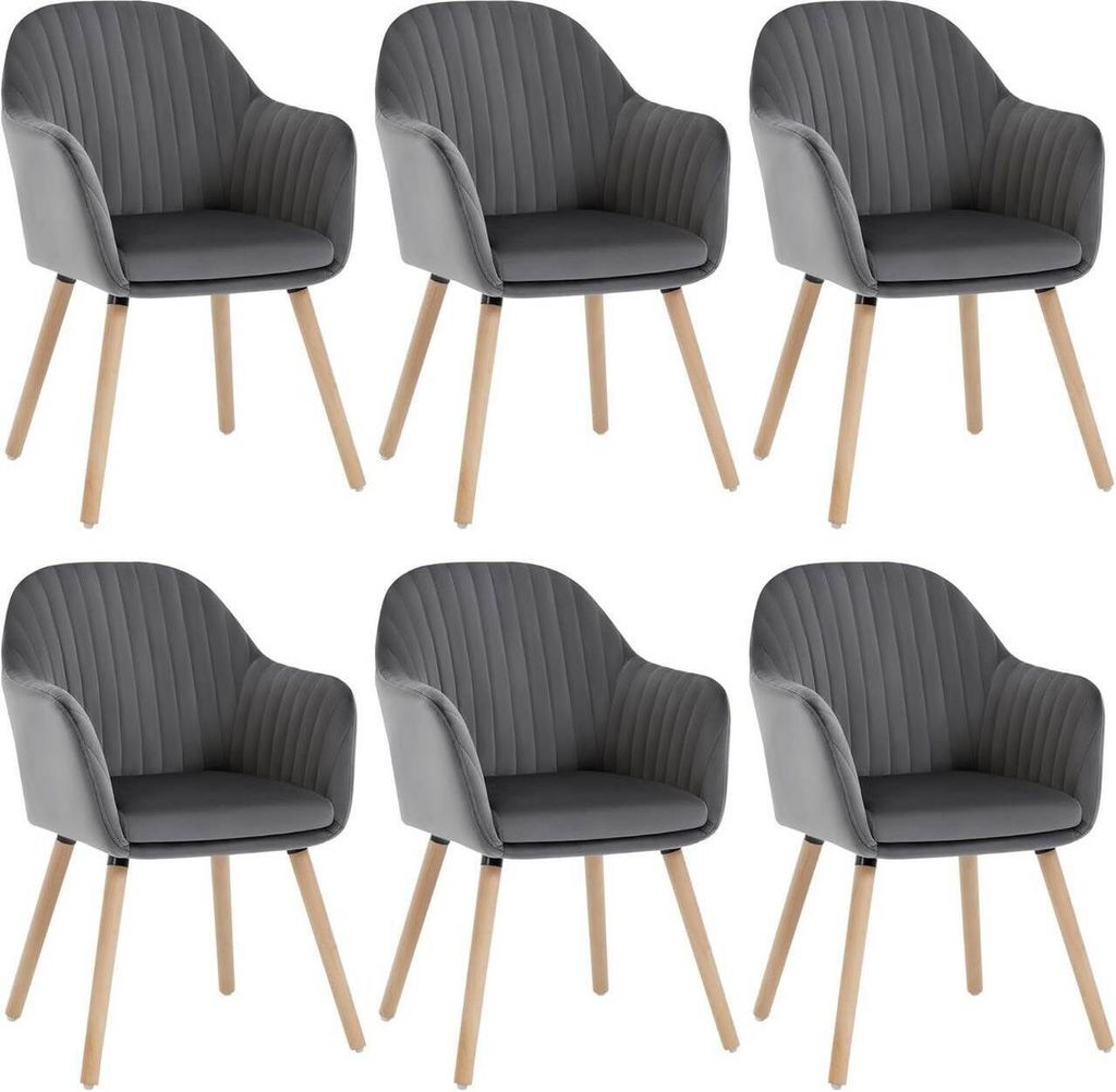 WOLTU 6X Esszimmerstühle Küchenstuhl Wohnzimmerstuhl Design Produktbild 