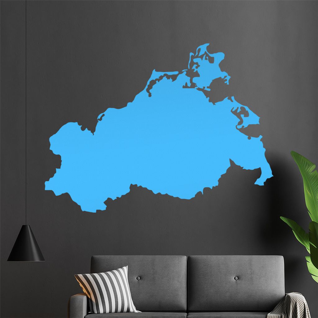 KIWISTAR Bundesland Mecklenburg-Vorpommern - Schwerin Rügen Wandtattoo in 6 Größen - Wandaufkleber Wall Sticker - Dekoration, Küche, Wohnzimmer...