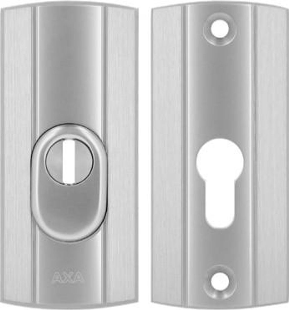 AXA PRESTIGE WB Klasse 3 Rosette mit FLEX-Einsteckschutz (Brandschutz), Farbe F6 - Edelstahl