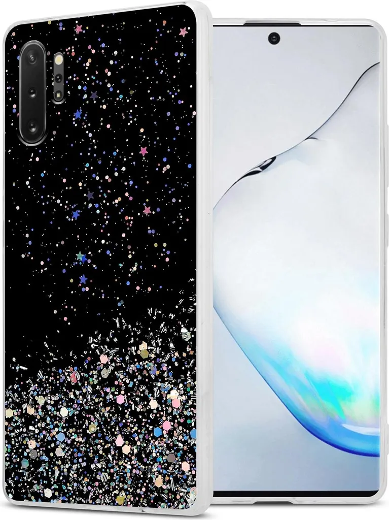 Custodia Glitter Nera per Samsung Note 10 Plus: Accessorio Chic