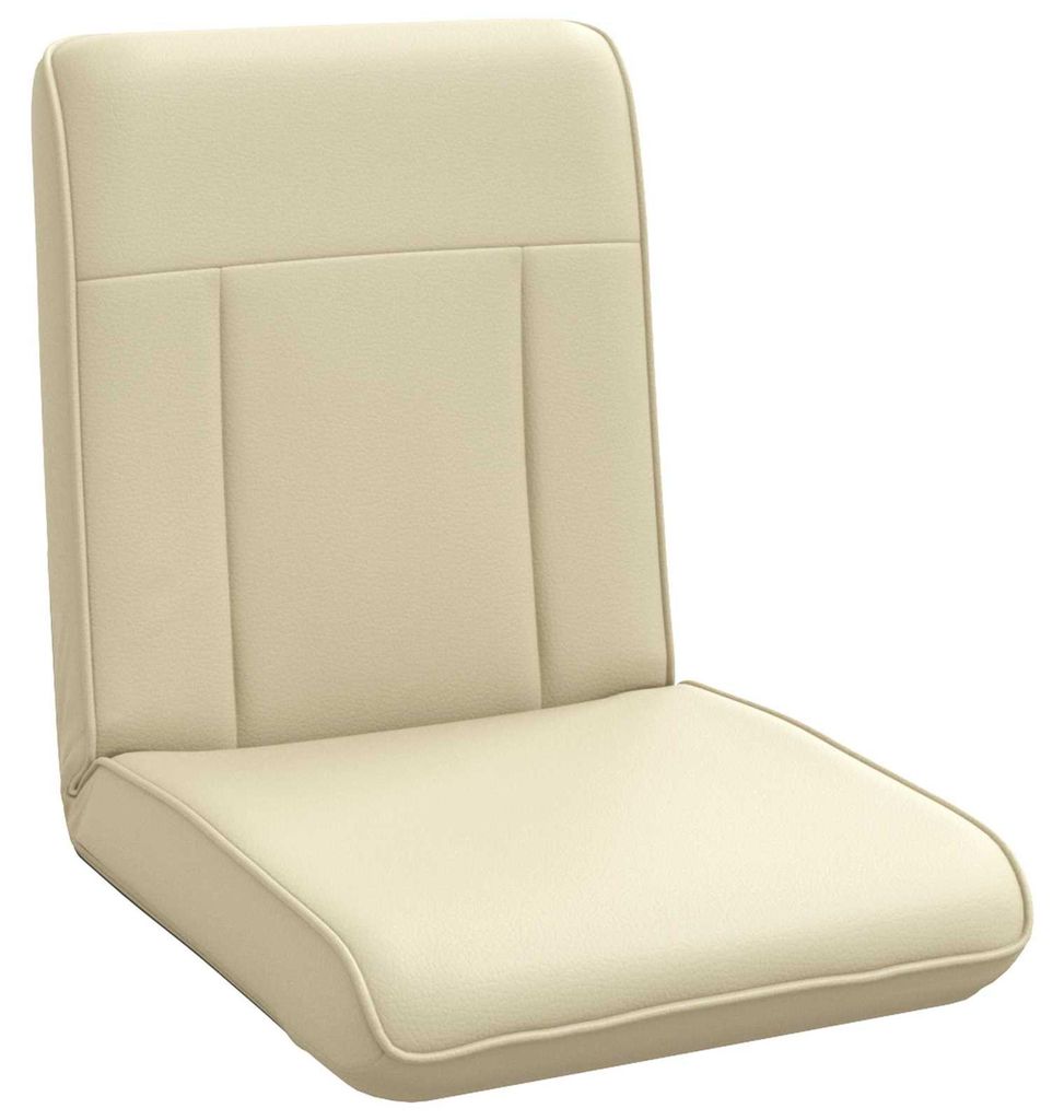 Eleganten-Stil Bodenstuhl 1 pc - Relaxsessel 360° drehbar - Liegestuhl bis 150kg - Creme 50x73x60 cm Kunstleder - Fernseh- & Relaxsessel - Möbel26