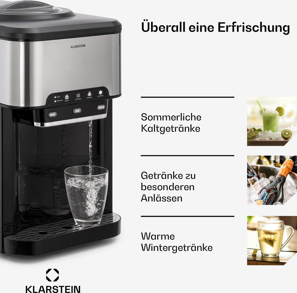 Klarstein Eiswürfelmaschine für Zuhause Camping Gastro