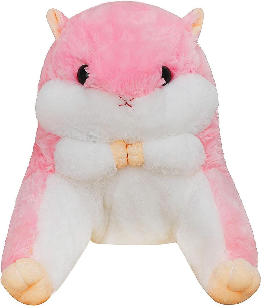 Niedliches Hamsterstuhlkissen, niedliches Hamster-Design, Plüsch-Lendenkissen, Stuhl-Rückenkissen, Taillenstützkissen für Büro, Sofa, Bett,40x...