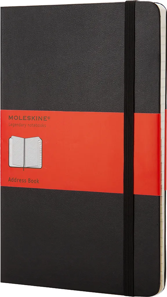 Carnet d'adresses Moleskine avec onglets plastifiés et papier ivoire FSC