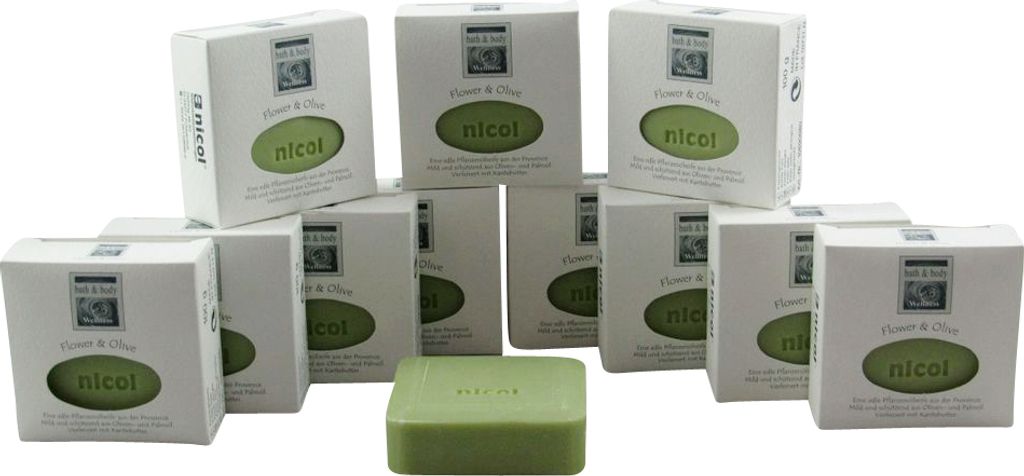12x Pflanzenölseife aus der Provence FLOWER&OLIVE von NICOL