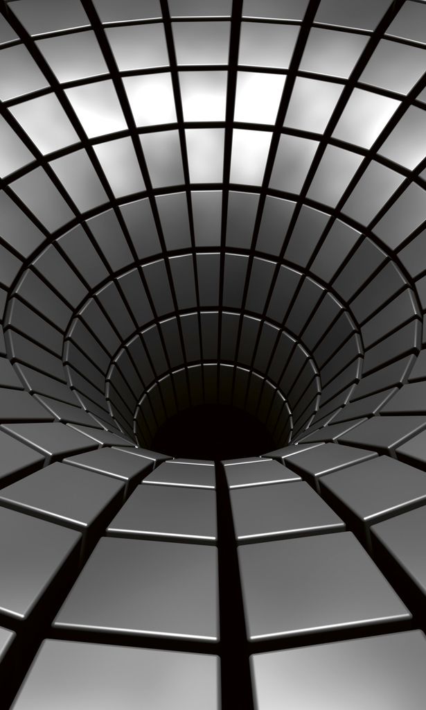 Fototapete - Silver Hole 150x250cm - Vliestapete Produktbild 