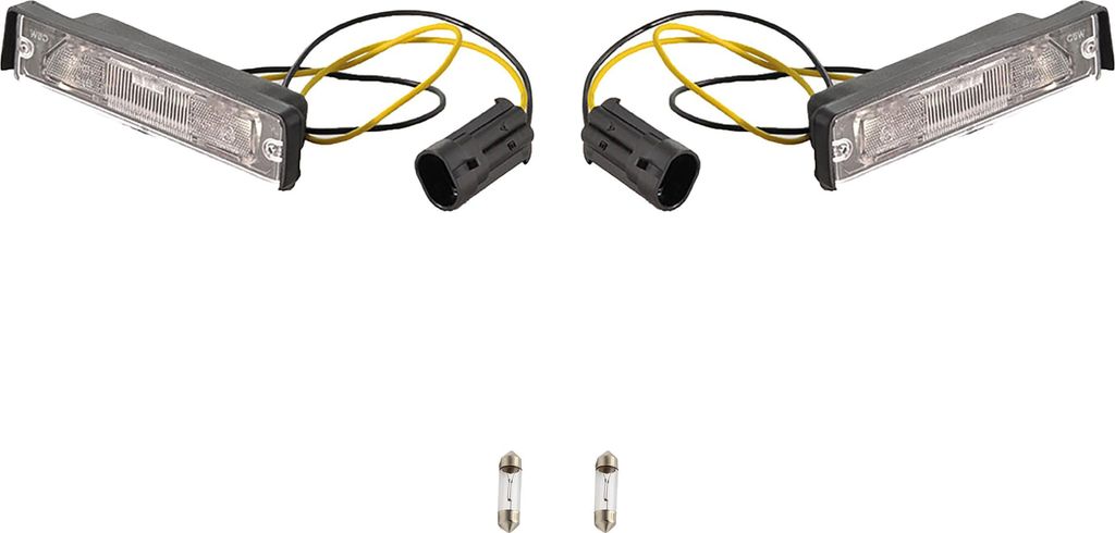 2x Kennzeichenleuchte Leuchtmittel Set Links Rechts passend für Fiat Cinquecento Johns