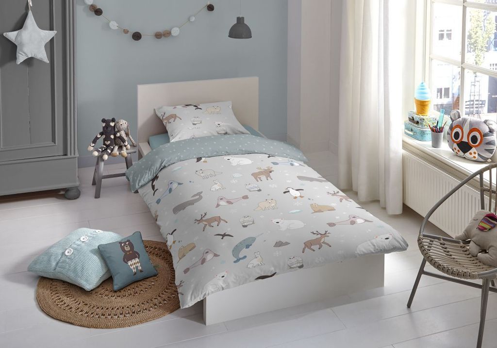 good morning Flanell Bettwäsche 2 teilig Bettbezug 140 x 220 cm Kopfkissenbezug 60 x 70 cm Arctic 6927.03.01 Grey