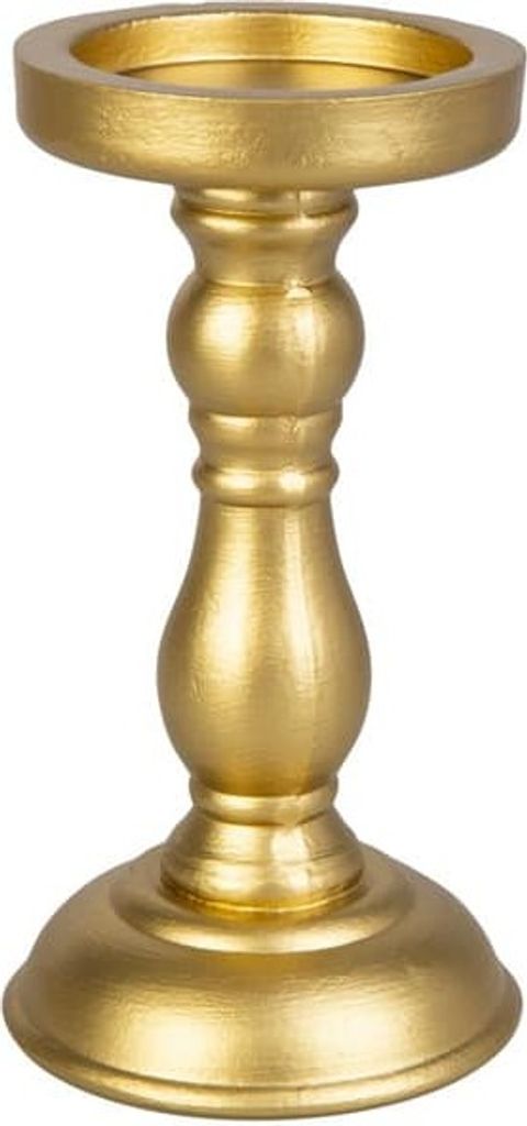 Kerzenständer gold - ca. 10,5 x 26,5 cm Produktbild 1
