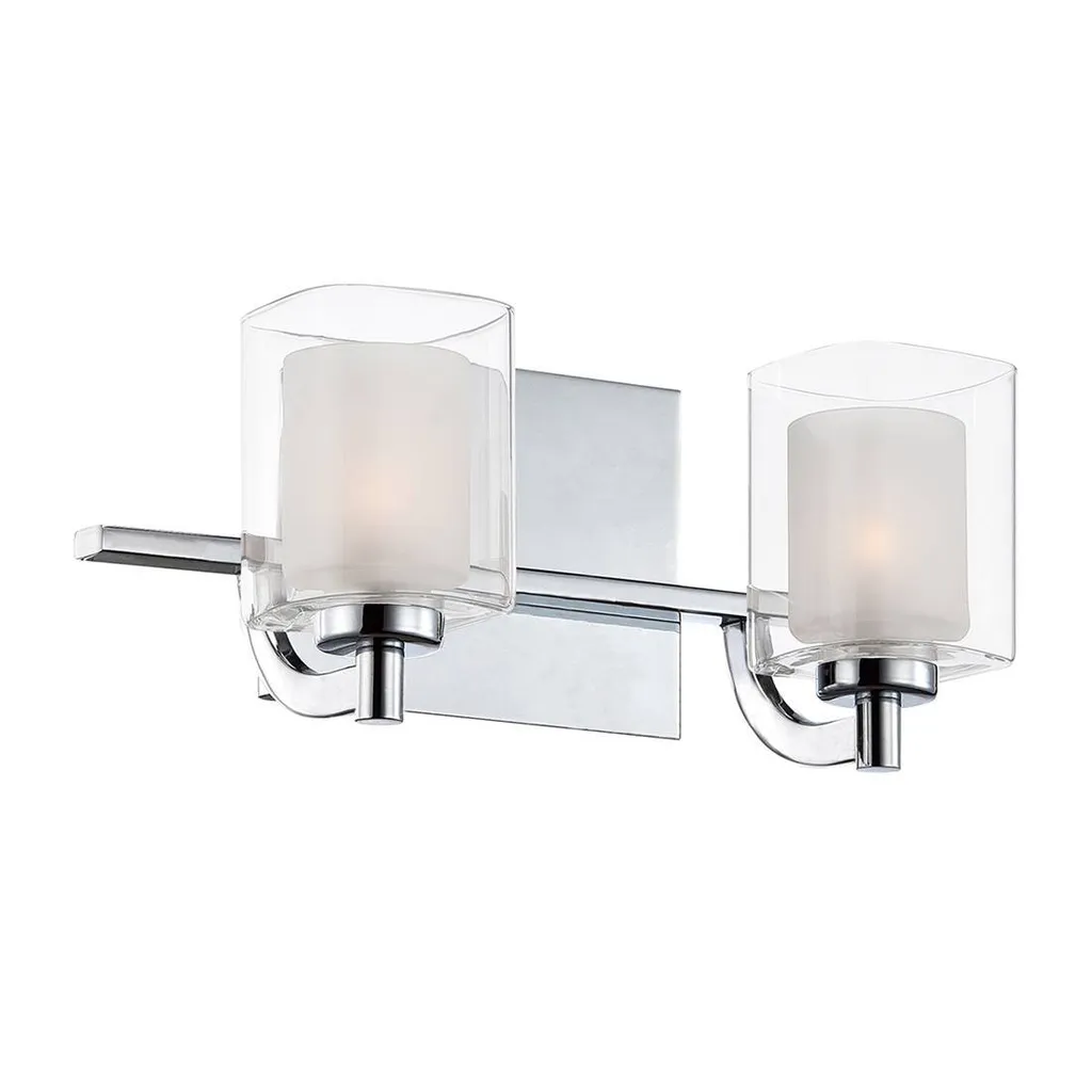 Applique de salle de bain Kolt chrome poli Quoizel 2xG9 IP44 33cm