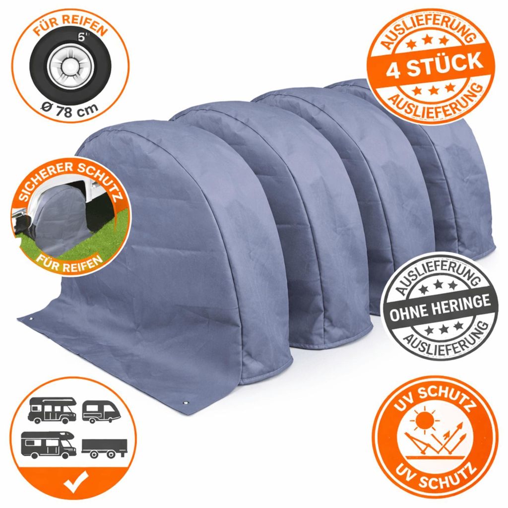 Radabdeckung Wohnwagen 4er Set 15 bis 16 Zoll – Produktbild 