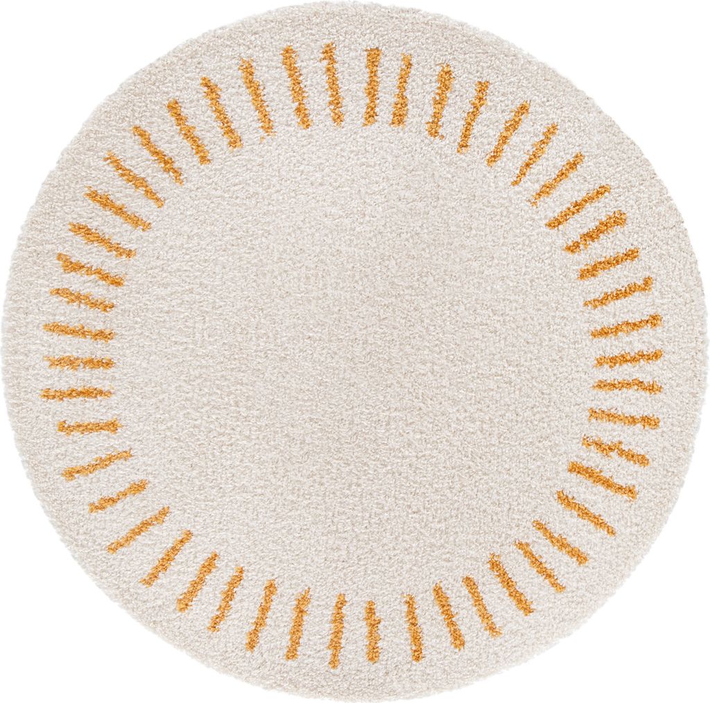 Rikmani Shaggy Teppich, Flauschiger Teppich 160 cm Weicher Teppich, Wohnzimmer, Schlafzimmer SUN beige