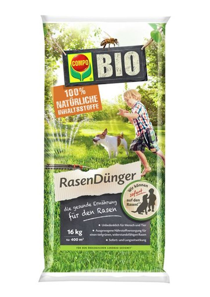 COMPO Rasendünger 16 kg für ca. 400 m²