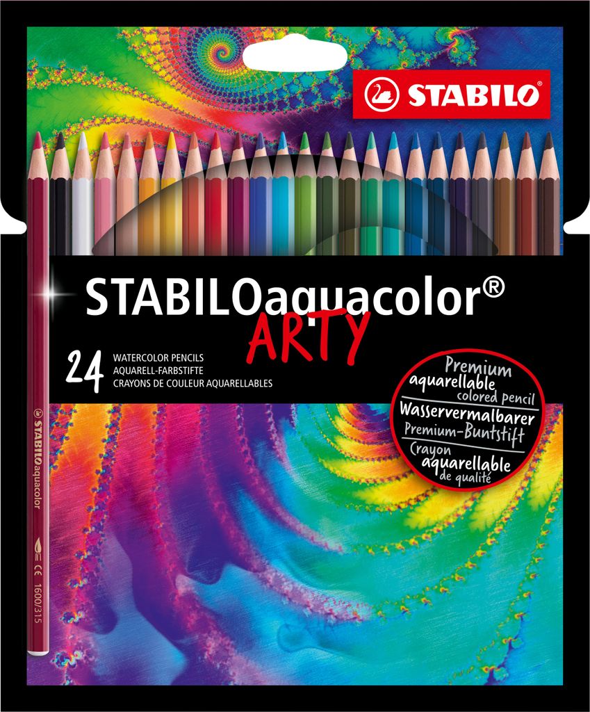 Aquarell-Buntstift - STABILO aquacolor - ARTY - 24er Pack - Produktbild 