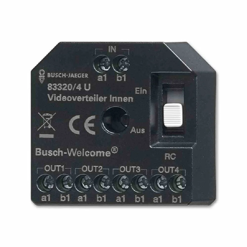 Répartiteur Vidéo pour Système Welcome Busch-Jaeger 83320/4 U Encastrable