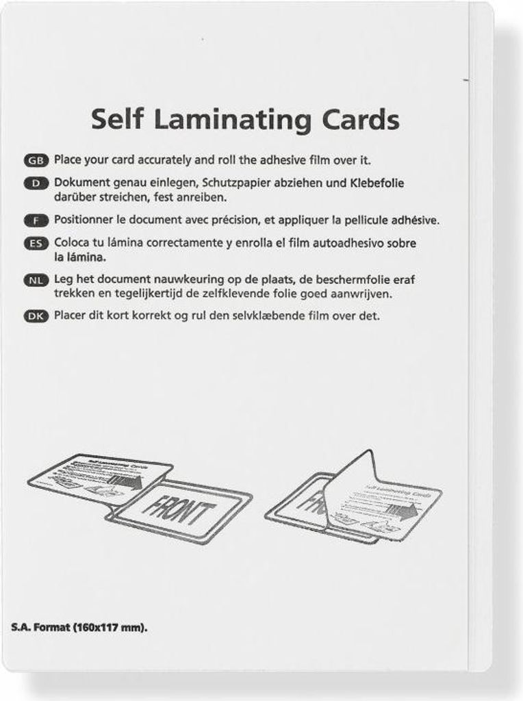 Kaltlaminiertaschen selbstklebend, Laminierfolien aus PET zum Versiegeln und Schützen von Fotos, Speisekarten etc. ohne Laminiergerät, 20er-Set, ...
