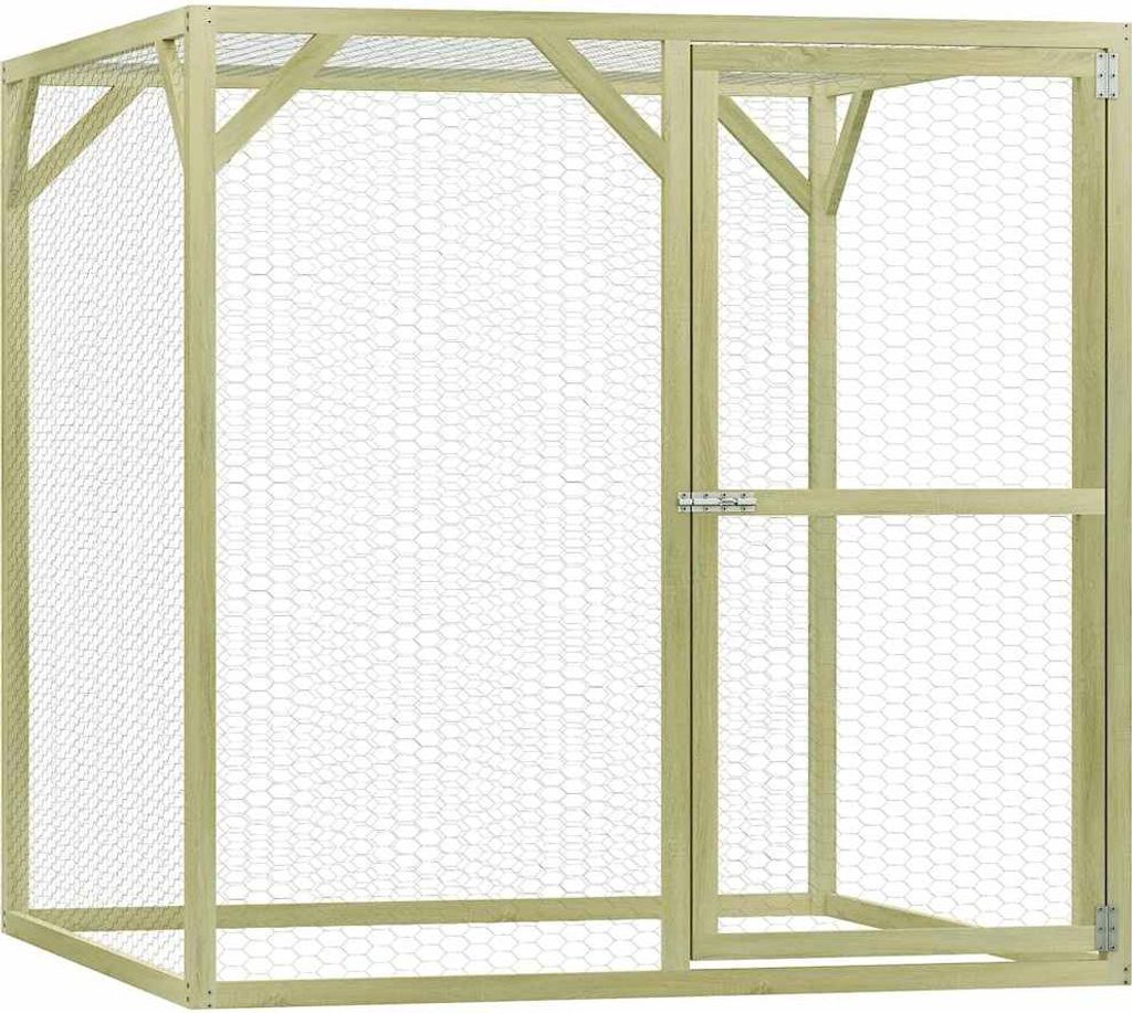 vidaXL Hühnerkäfig 1,5x1,5x1,5 m Kiefernholz Imprägniert Produktbild 