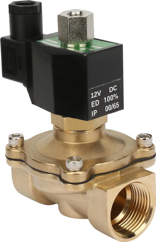Vanne Électromagnétique G1" DN25 NC 12V en Laiton pour Circuit d'Eau
