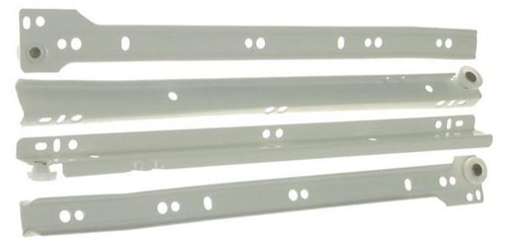 PR-1011-350 Schubladen-Rollführung weiß, 350 mm Länge Produktbild 