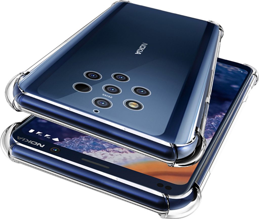 Nokia 9 Pure View Hülle, LaimTop Crystal Transparent Weich TPU Bumper Stoßfest Fallschutz Schutzhülle für Nokia 9 Pure View
