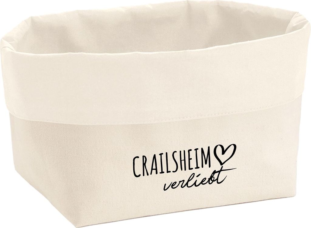 Huuraa Organizer Crailsheim verliebt Geschenk 3 Liter Medium Canvas Baumwolle Crailsheim Geschenkidee