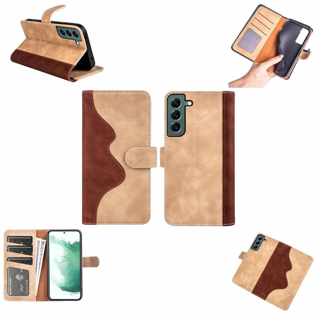 Für Samsung Galaxy S23 Plus Design Handy Tasche Braun Etuis Produktbild 