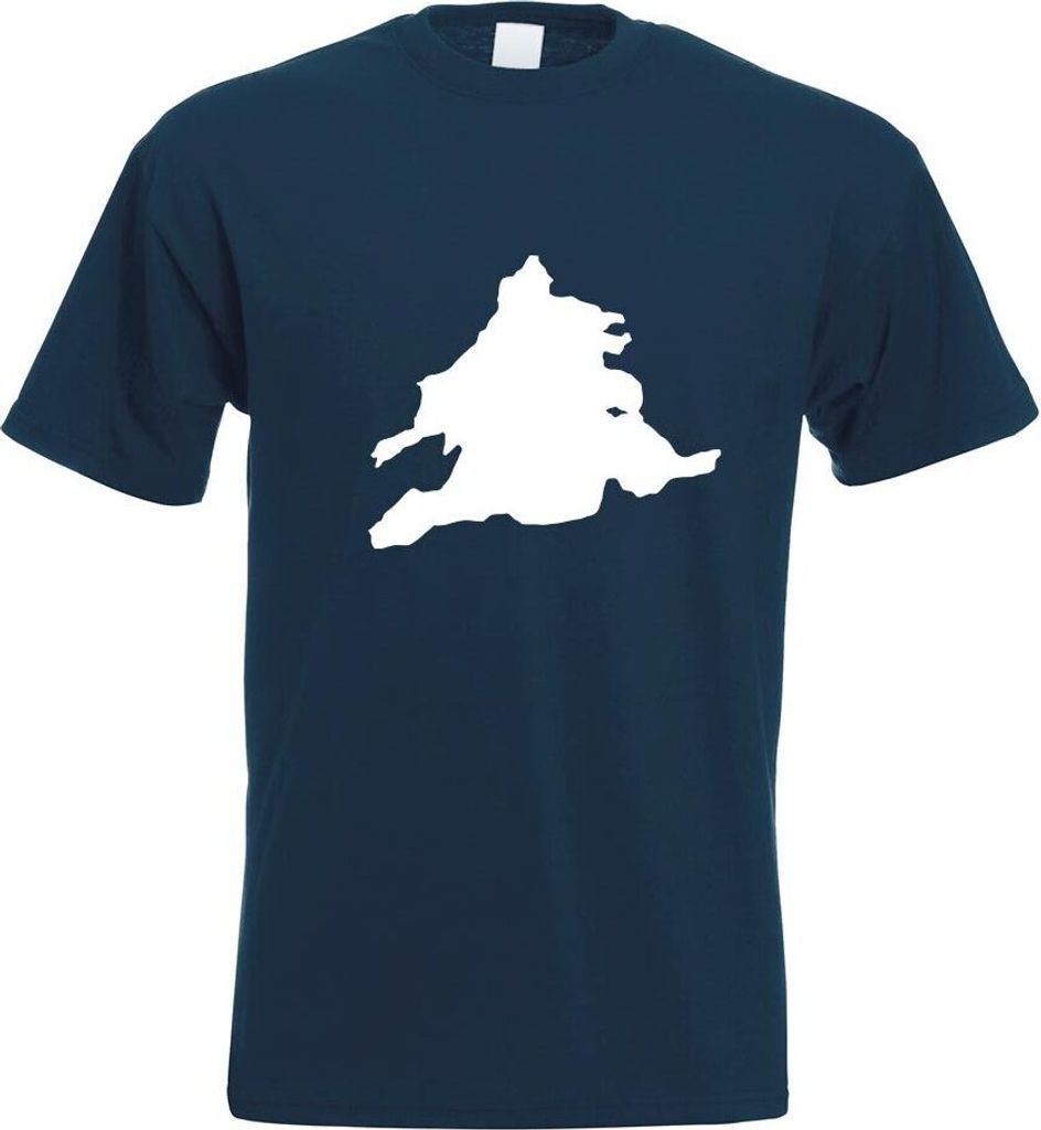 Kiwistar - T-Shirt - Navy - Walchensee - Deutschland - See Motiv Bedruckt Funshirt Design Print - mit Motiv Bedruckt - Funshirt Design - Sport - Fr...