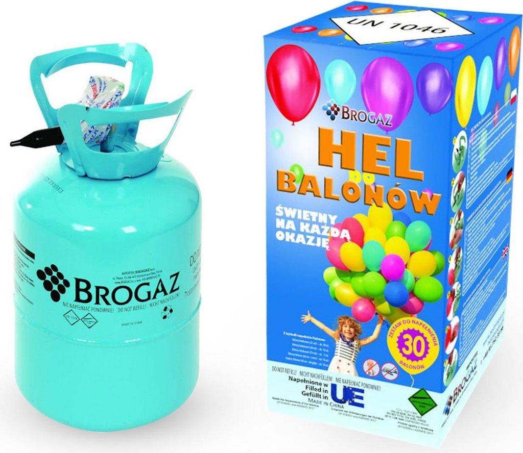 Helium Flasche 0,25 m3 mit Druckminderer | Für ca. 30 Produktbild 4